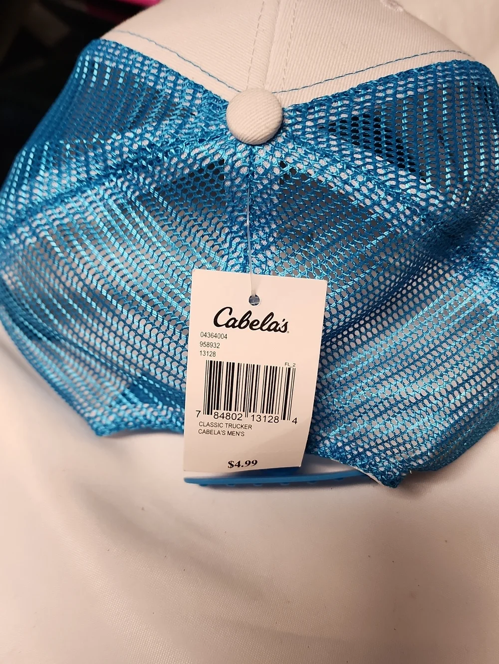 Signed Eva Shockey Cabela's White and Bright Blue Mesh Trucker Hat